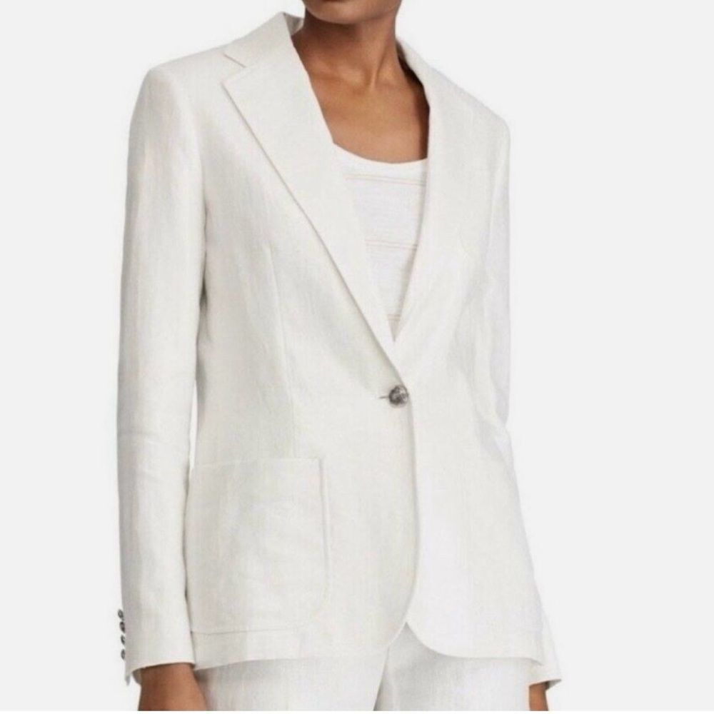 Lauren Ralph Lauren Cream One Button Blazer Jacket Size 16W